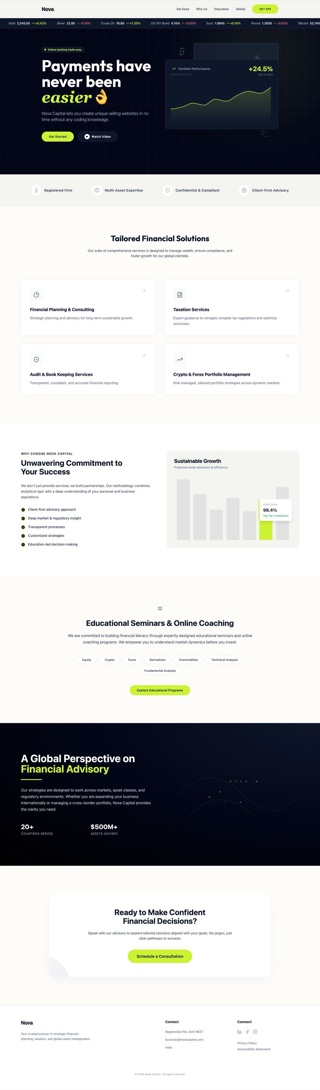 Nova Capital, full site