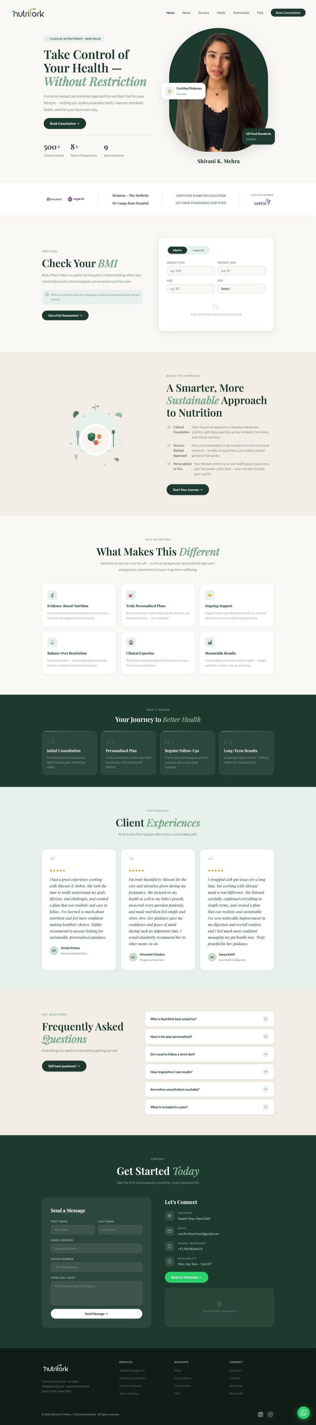 NutriFork, full site